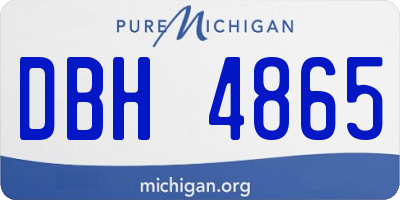 MI license plate DBH4865