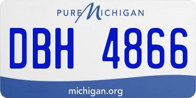 MI license plate DBH4866