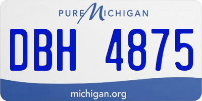 MI license plate DBH4875