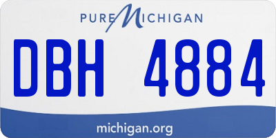 MI license plate DBH4884