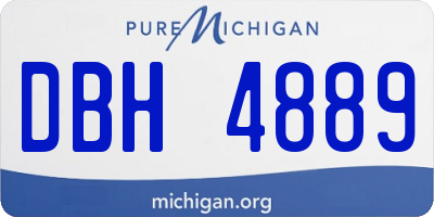 MI license plate DBH4889