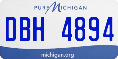 MI license plate DBH4894