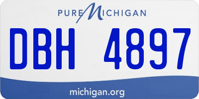 MI license plate DBH4897