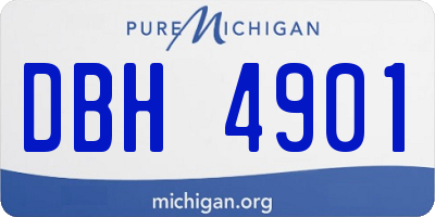MI license plate DBH4901