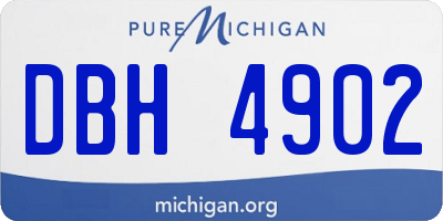 MI license plate DBH4902