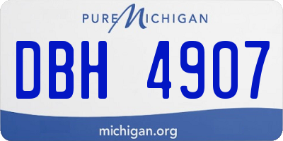 MI license plate DBH4907