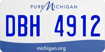 MI license plate DBH4912