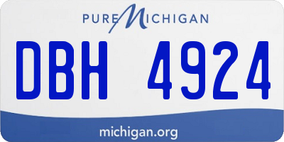 MI license plate DBH4924