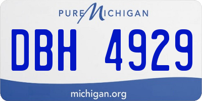 MI license plate DBH4929