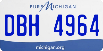 MI license plate DBH4964