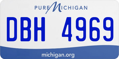 MI license plate DBH4969