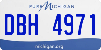 MI license plate DBH4971