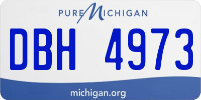 MI license plate DBH4973
