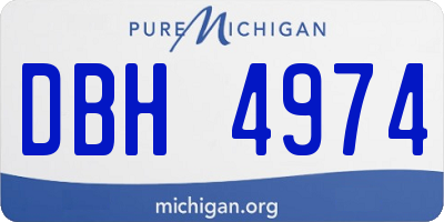 MI license plate DBH4974