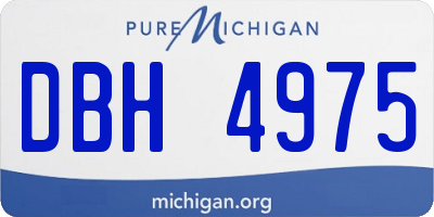 MI license plate DBH4975