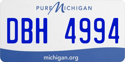 MI license plate DBH4994