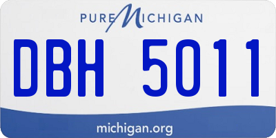 MI license plate DBH5011