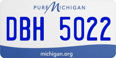 MI license plate DBH5022