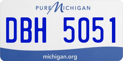 MI license plate DBH5051