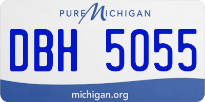 MI license plate DBH5055