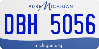MI license plate DBH5056