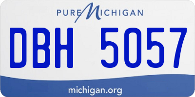 MI license plate DBH5057