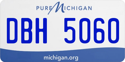 MI license plate DBH5060