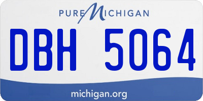 MI license plate DBH5064