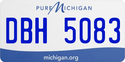 MI license plate DBH5083