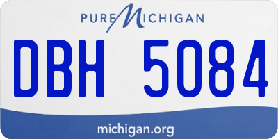 MI license plate DBH5084