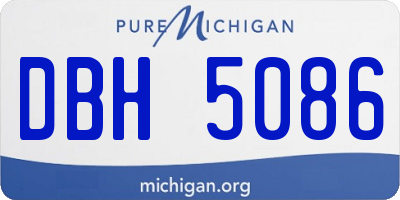 MI license plate DBH5086