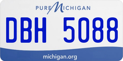 MI license plate DBH5088