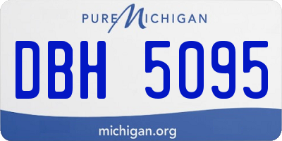 MI license plate DBH5095