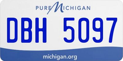MI license plate DBH5097