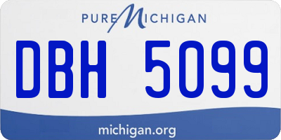 MI license plate DBH5099