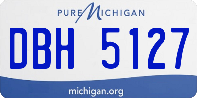 MI license plate DBH5127