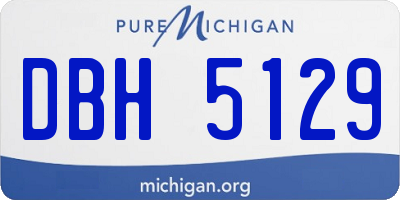 MI license plate DBH5129