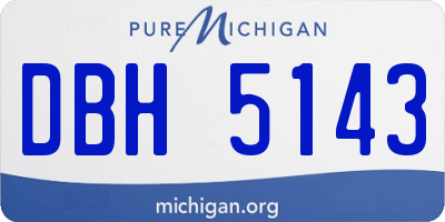 MI license plate DBH5143