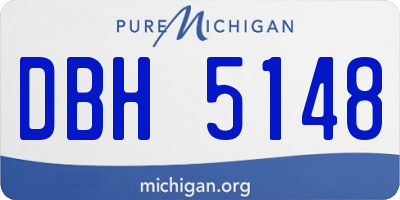 MI license plate DBH5148