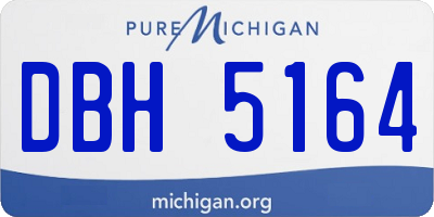MI license plate DBH5164