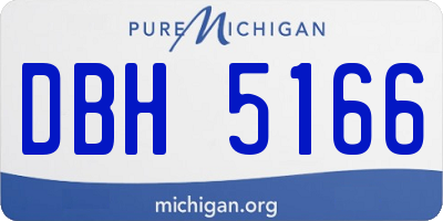 MI license plate DBH5166