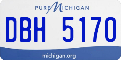 MI license plate DBH5170