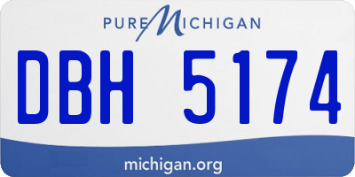MI license plate DBH5174