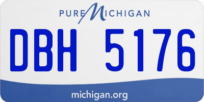 MI license plate DBH5176