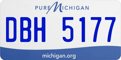 MI license plate DBH5177