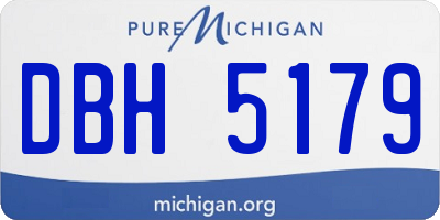 MI license plate DBH5179