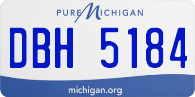 MI license plate DBH5184