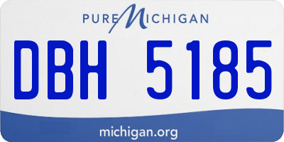 MI license plate DBH5185