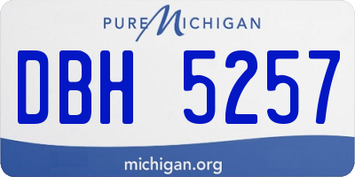 MI license plate DBH5257