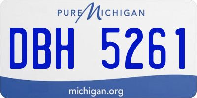 MI license plate DBH5261